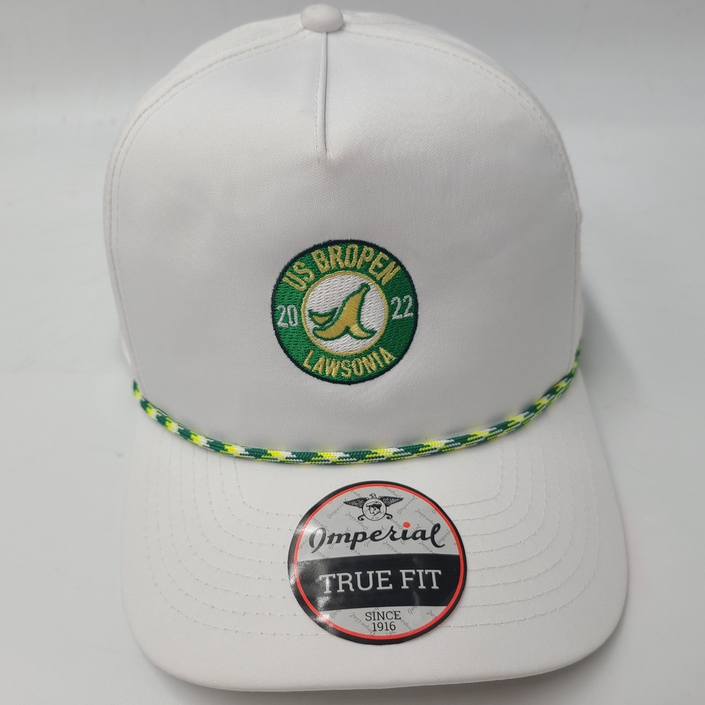 US Bropen Hat Snapback Imperial White Green Yellow Golf Lawsonia 2022 Rope Men